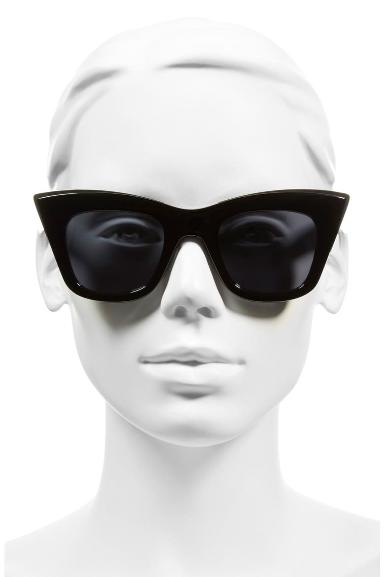 'Ginger' 48mm Sunglasses, Alternate, color, BLACK