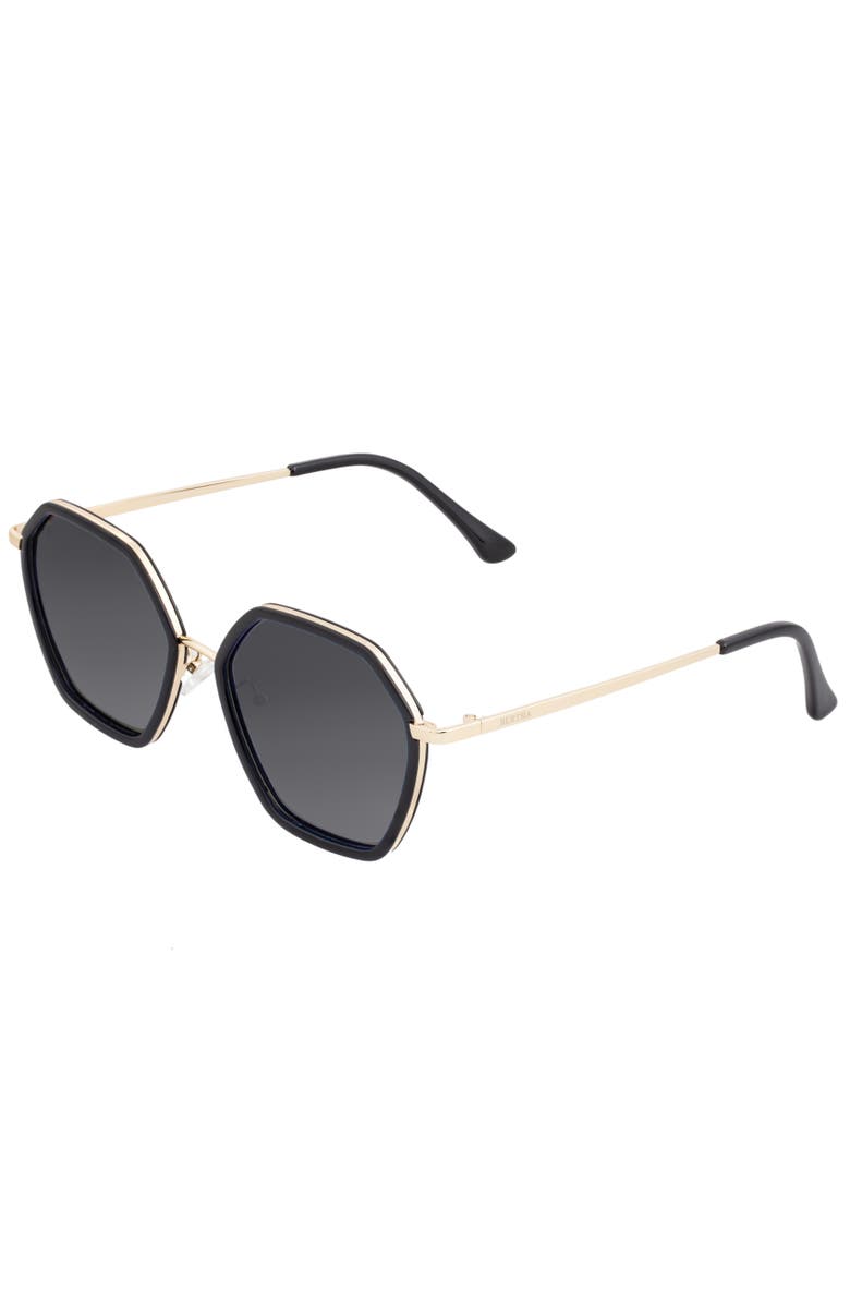 BERTHA Ariana Polarized Sunglasses, Main, color, Black/Black