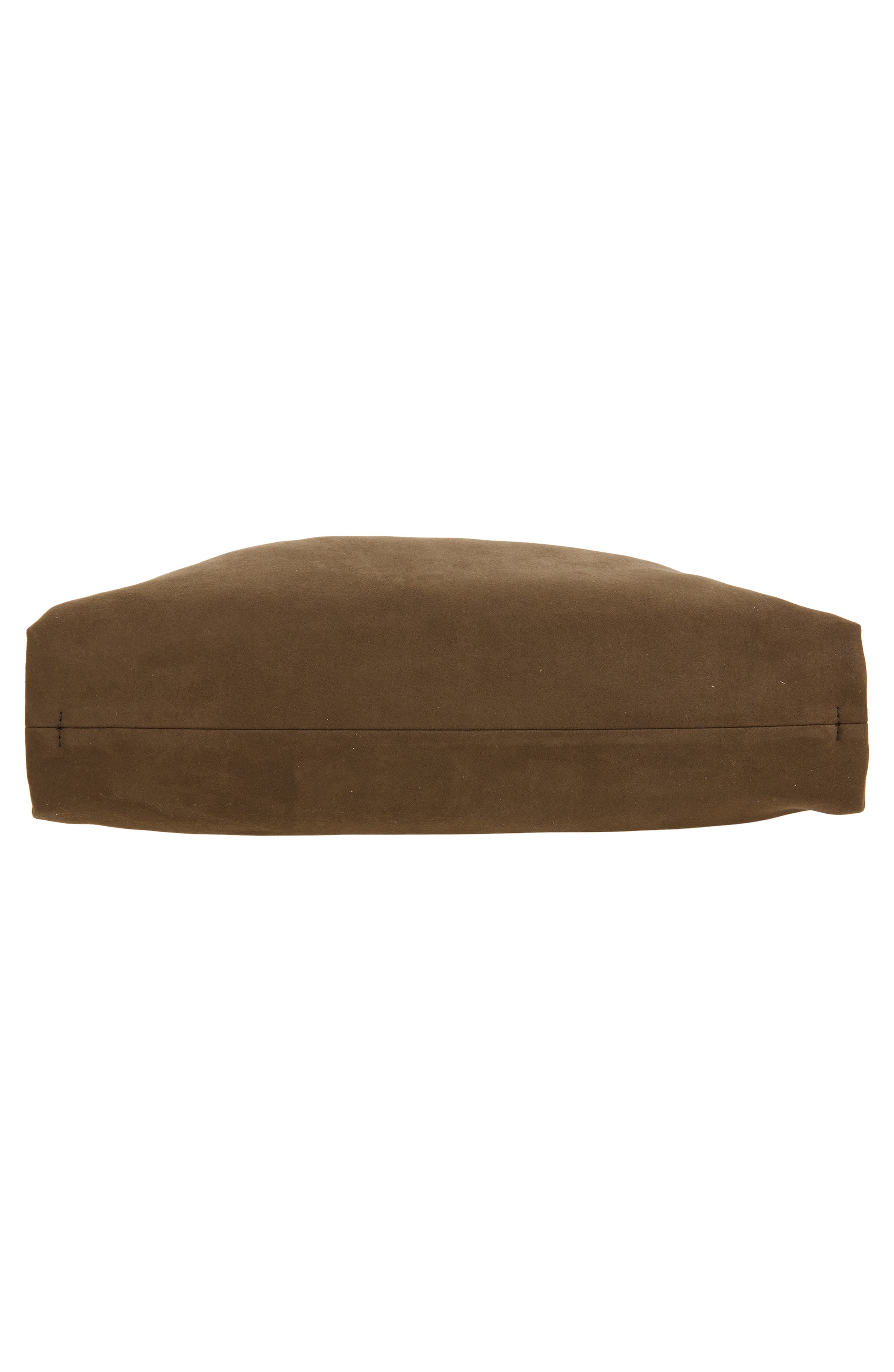 Stella McCartney Medium Falabella Faux Suede Drawstring Tote, Alternate, color, Moka