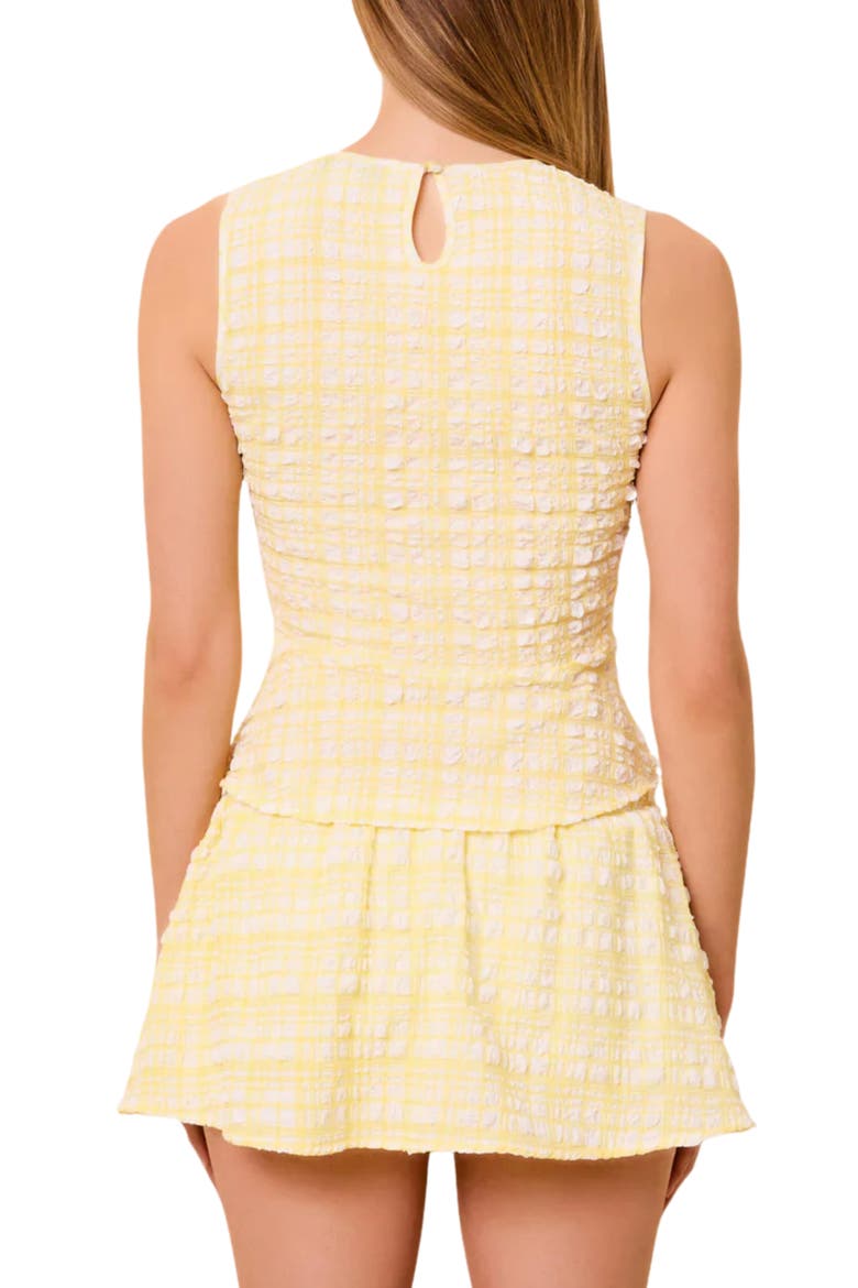 The Brinley Plaid Texture Sleeveless Top, Alternate, color, CITRINA