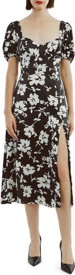 knee length dresses for ladies Bardot – Gillian Midi Dress – campaign-outlet – Black / Floral main image 1