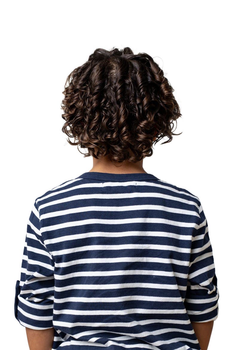 Boys' Henley Pocket Tee with Rolled Sleeves, Kids, Alternate, color, Navy Stripe with Pocket
