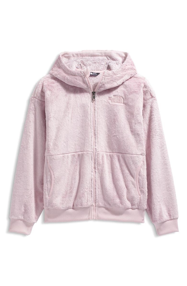The North Face Kids' Osito High Pile Fleece Full Zip Hoodie, Main, color, Pale Blossom