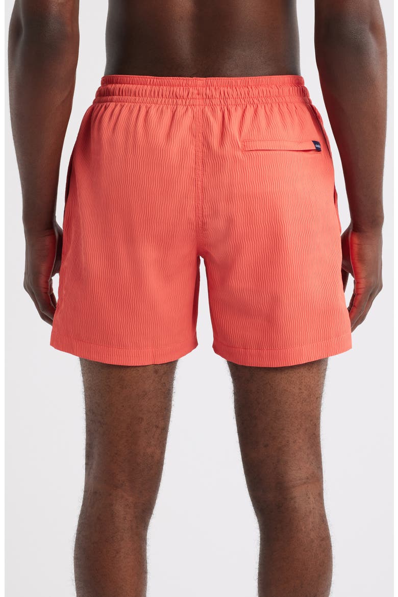 The Sunset Sorbets 5.5-Inch Textured Swim Trunks, Alternate, color, CORAL