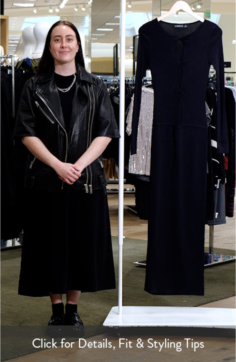 Homecoming Cutout Detail Long Sleeve Body-Con Maxi Dress, sales video thumbnail