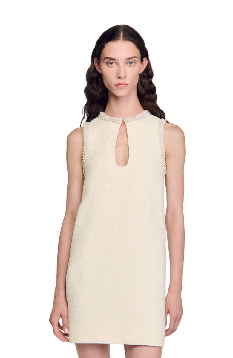 SANDRO Short beaded dress, Alternate, color, 