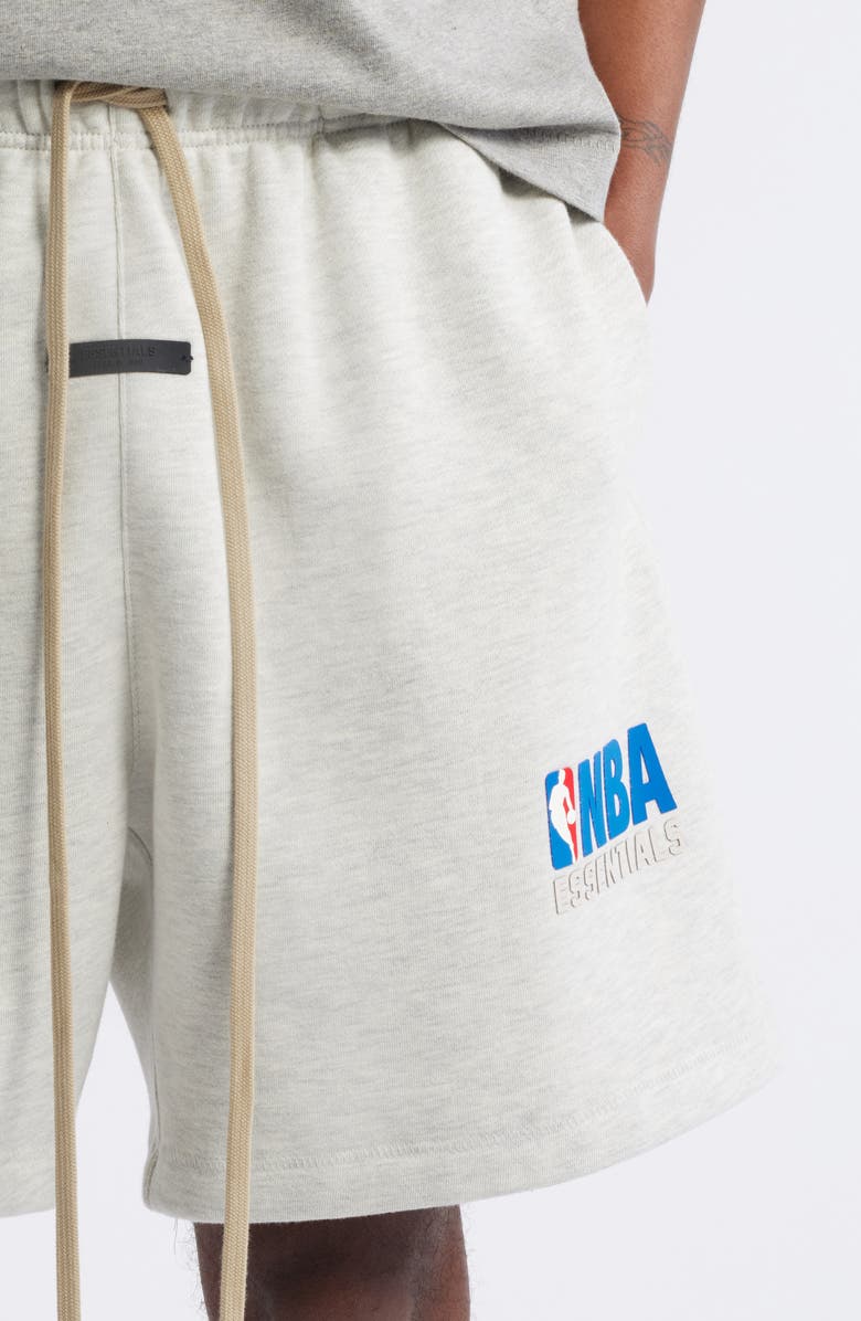 Fear of God Essentials x NBA Cotton Blend Fleece Sweat Shorts, Alternate, color, 