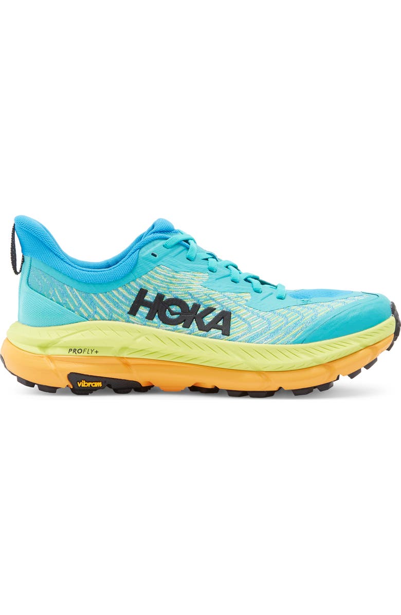 HOKA Mafate Speed 4 Trail Running Shoe, Alternate, color, Ceramic / Diva Blue