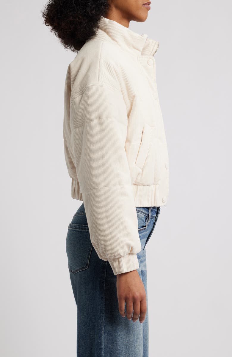 All in Favor Cotton Crop Puffer Jacket, Alternate, color, Cream