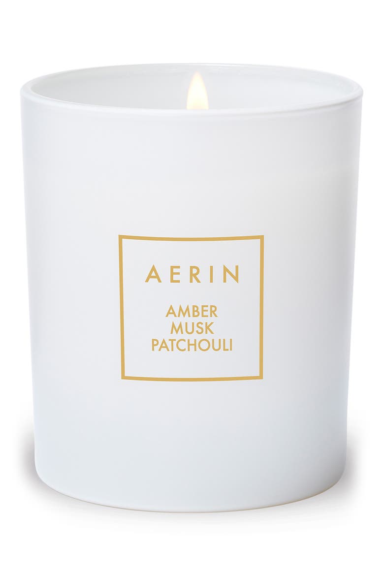 Amber Musk Patchouli Scented Candle, Main, color, NO COLOR