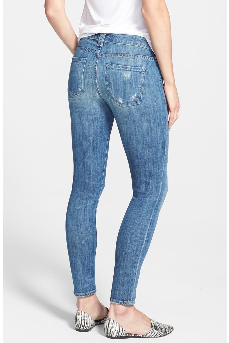 'Dylan' Destroyed Ankle Skinny Jeans, Alternate, color, SUMMER WRECKED WASH