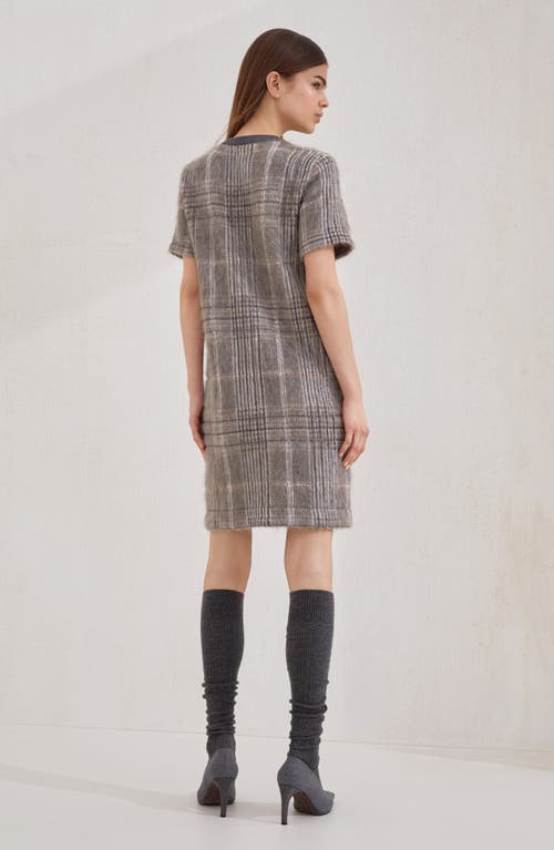 Brunello Cucinelli Wool-blend Checked Mini Dress