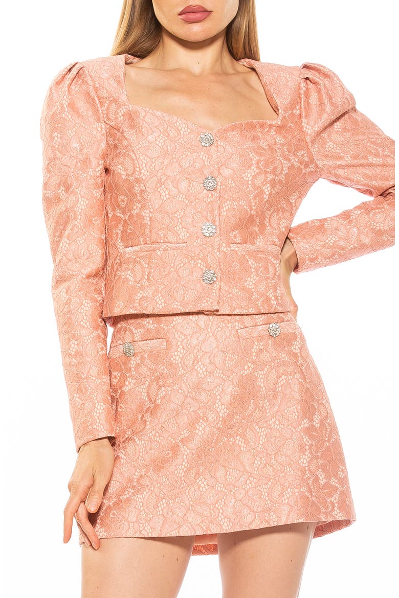 Rowan Lace Jacket, Main, color, PINK