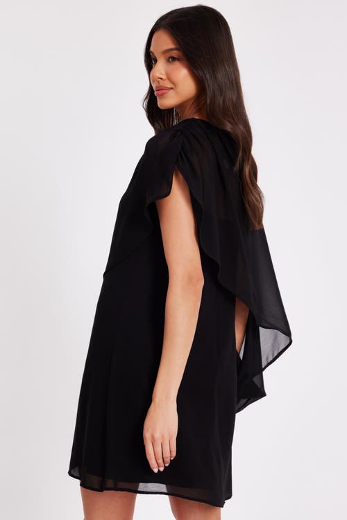 Quiz Chiffon Two-in-one Mini Dress In Black