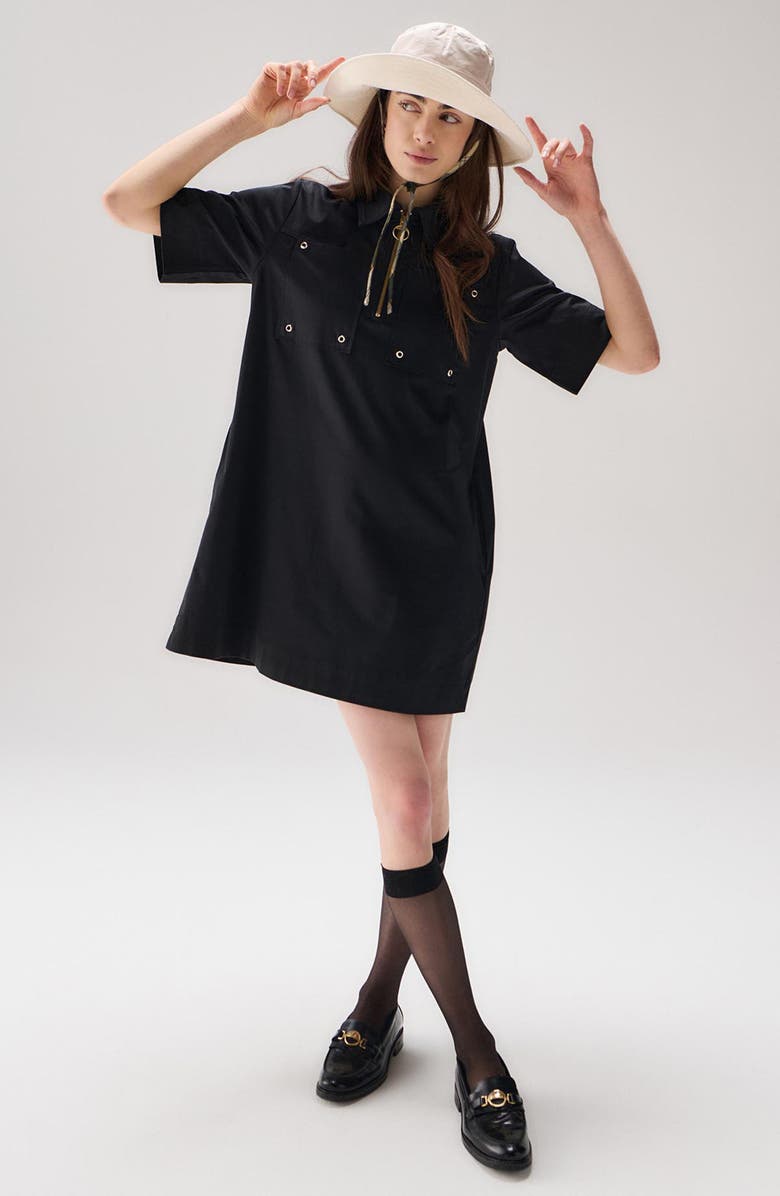 Barbour Ettie Stretch Cotton Sateen Tunic Minidress, Alternate, color,