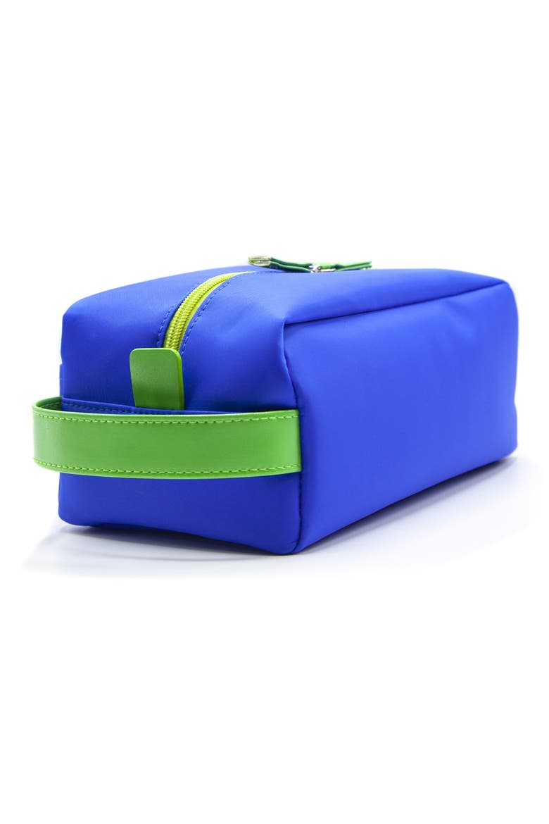 Blue & Lime Green Toiletry Bag, Alternate, color, Blue