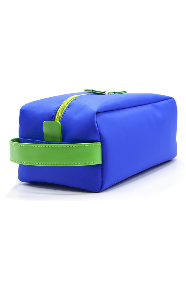 Youzey Blue & Lime Green Toiletry Bag, Alternate, color, Blue