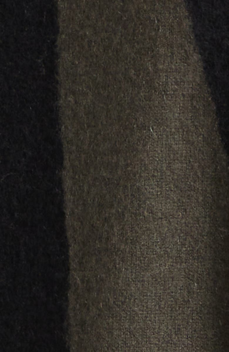 FRENCKENBERGER Sunray Stripe Cashmere Sweater, Alternate, color, Black/ Black Olive