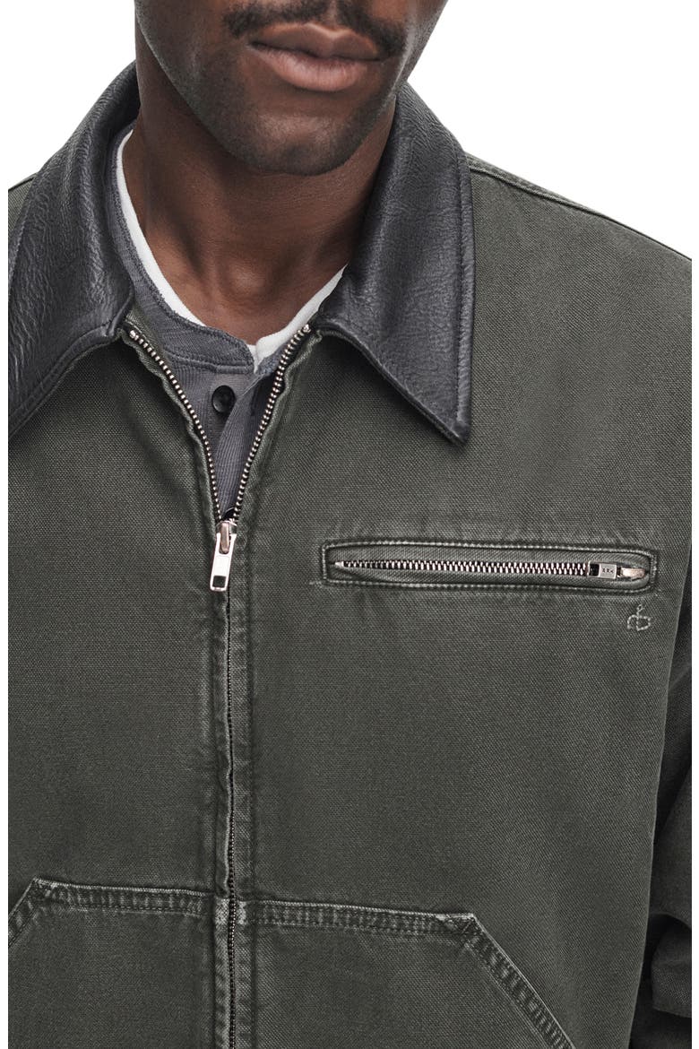 Cotton Denim Workwear Jacket, Alternate, color, DARK GREEN