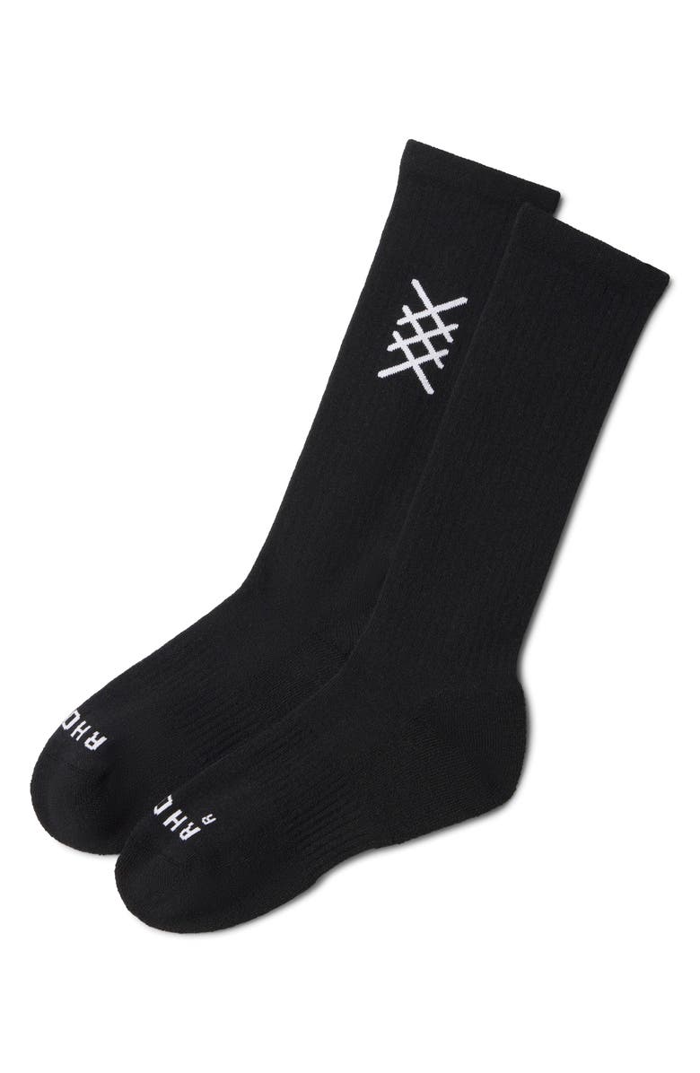 Rhone C.O.R. Crew Socks, Main, color, Black