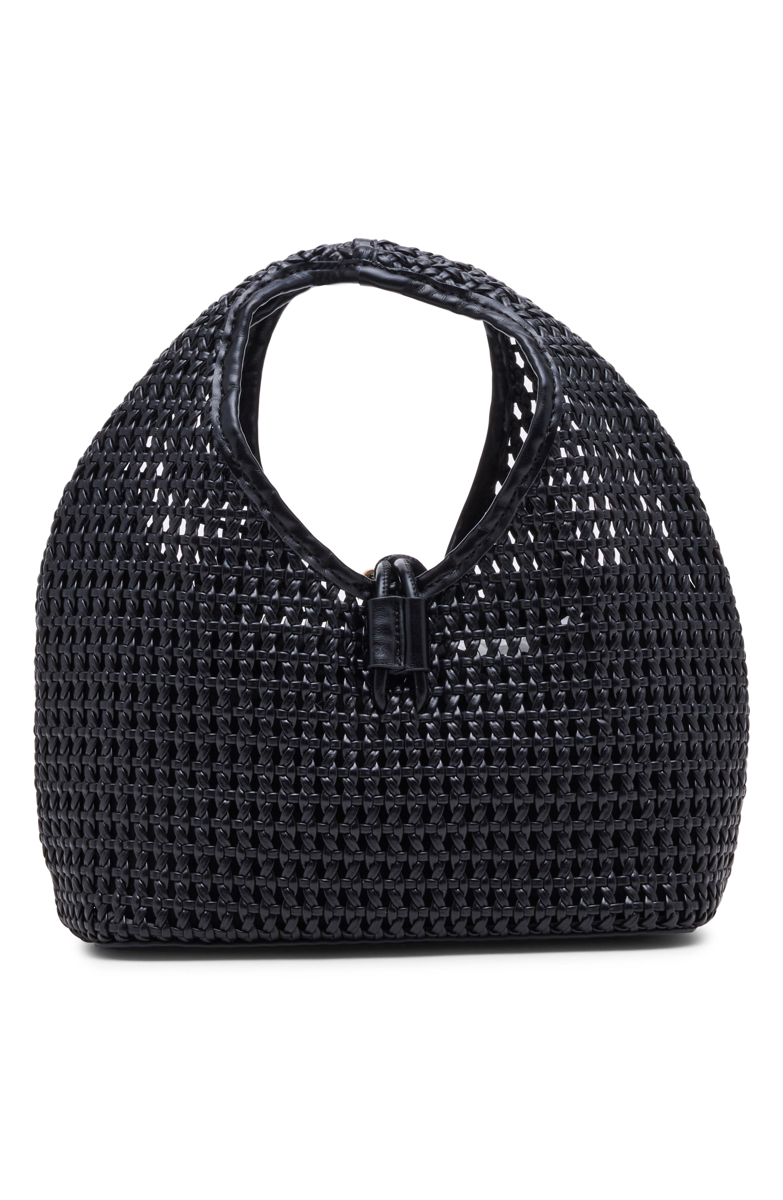 Dolce Vita Dahlia Woven Handbag, Alternate, color, Black