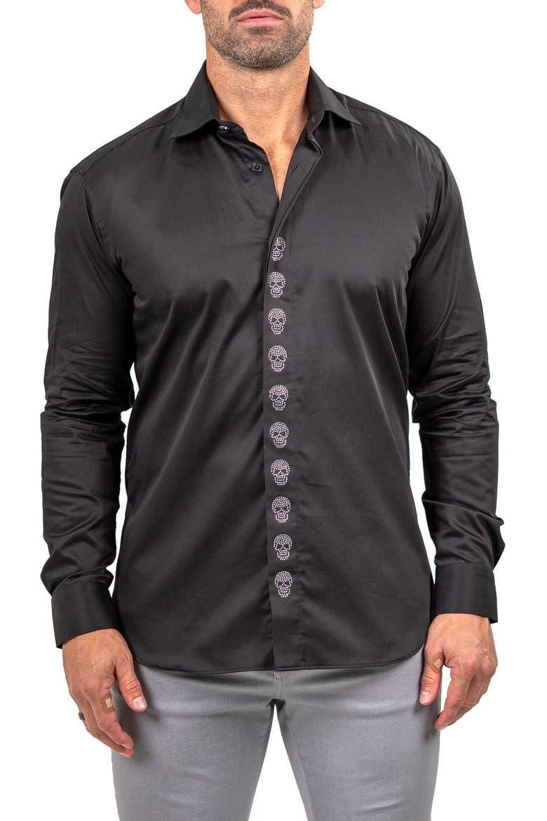 Crystal Skull Shirt, Main, color, BLACK