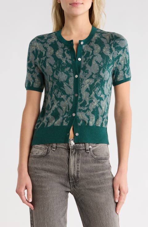 Michal Jacquard Cardigan Sweater