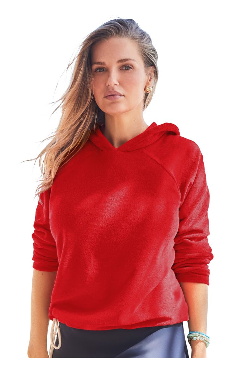 Swimsuits for All Baby French Terry Hoodie Cover Up, Main, color, Ruby