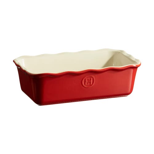 Emile Henry 10 Loaf Pan In Rouge