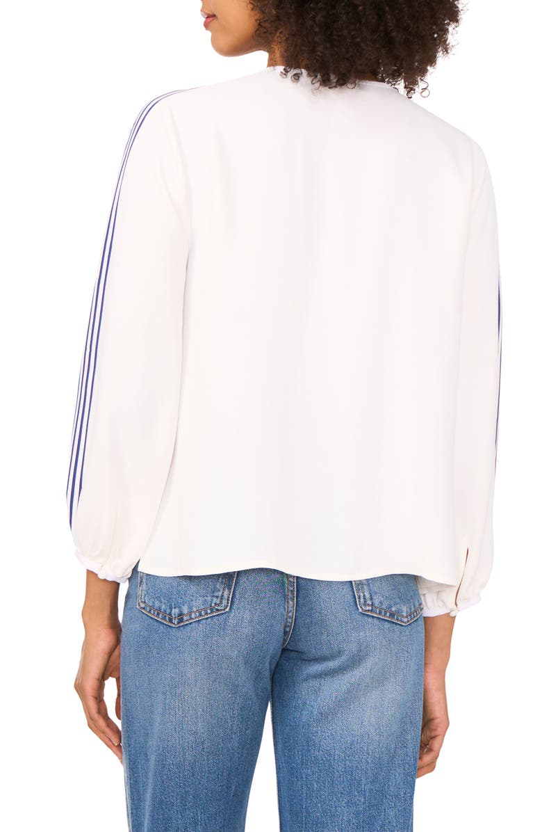 Vince Camuto Stripe Sleeve Detail Top, Alternate, color,