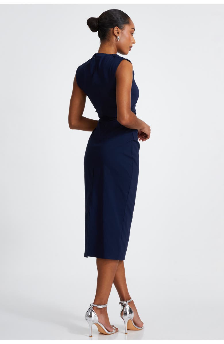 QUIZ Bengaline High Neck Midi Dress, Alternate, color,