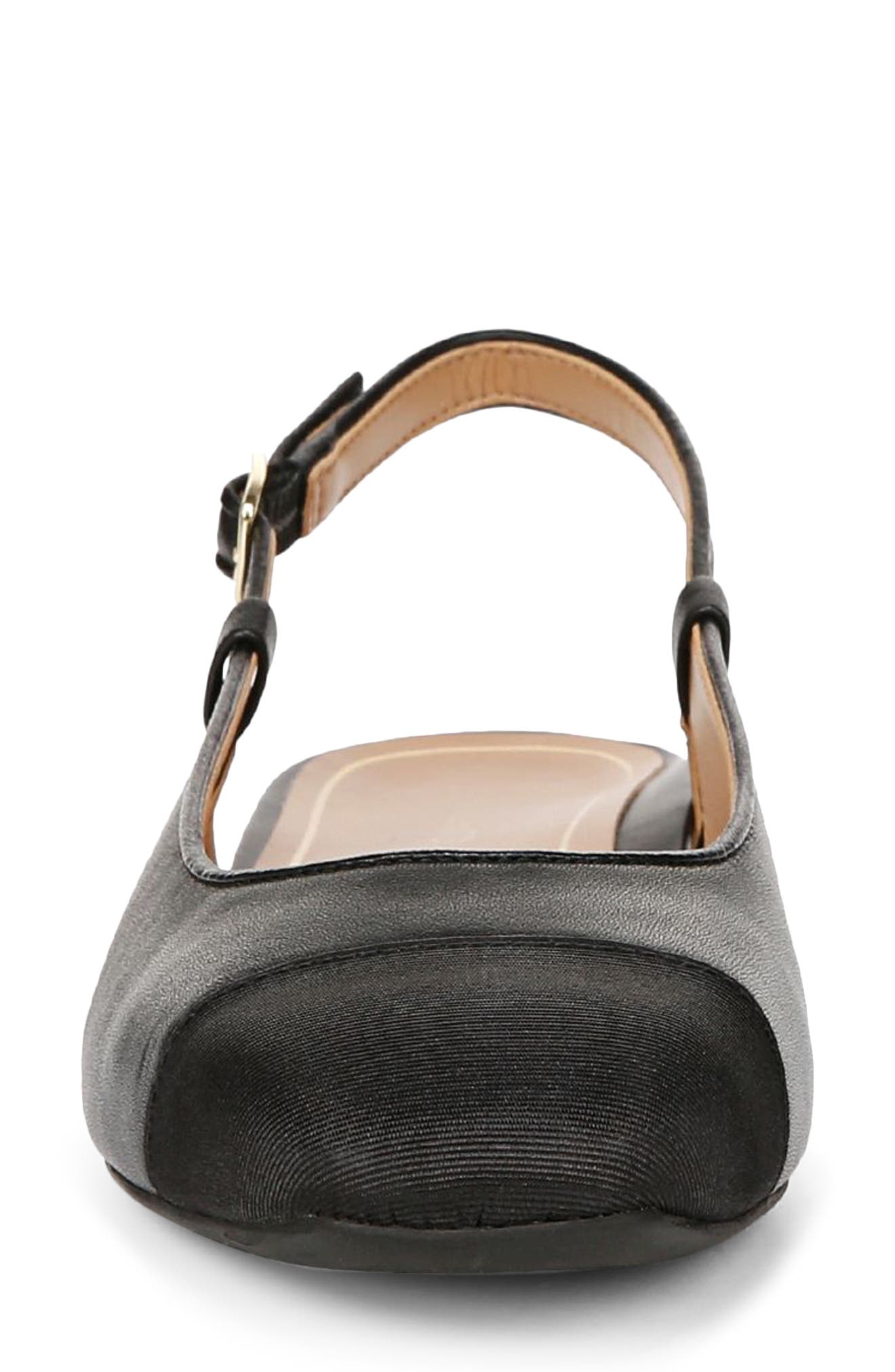 Vionic Petaluma Slingback Flat, Alternate, color, Black Leather