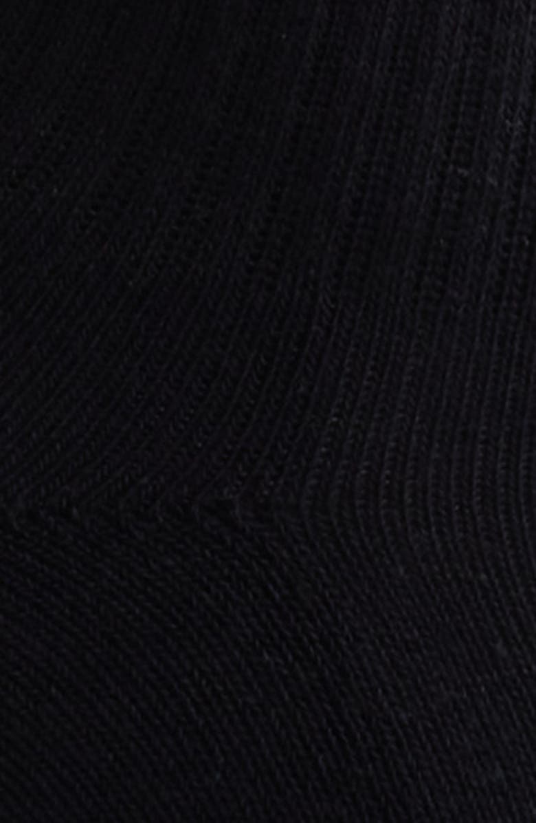 Stems Ruffle Cotton Blend Quarter Socks, Alternate, color, Black