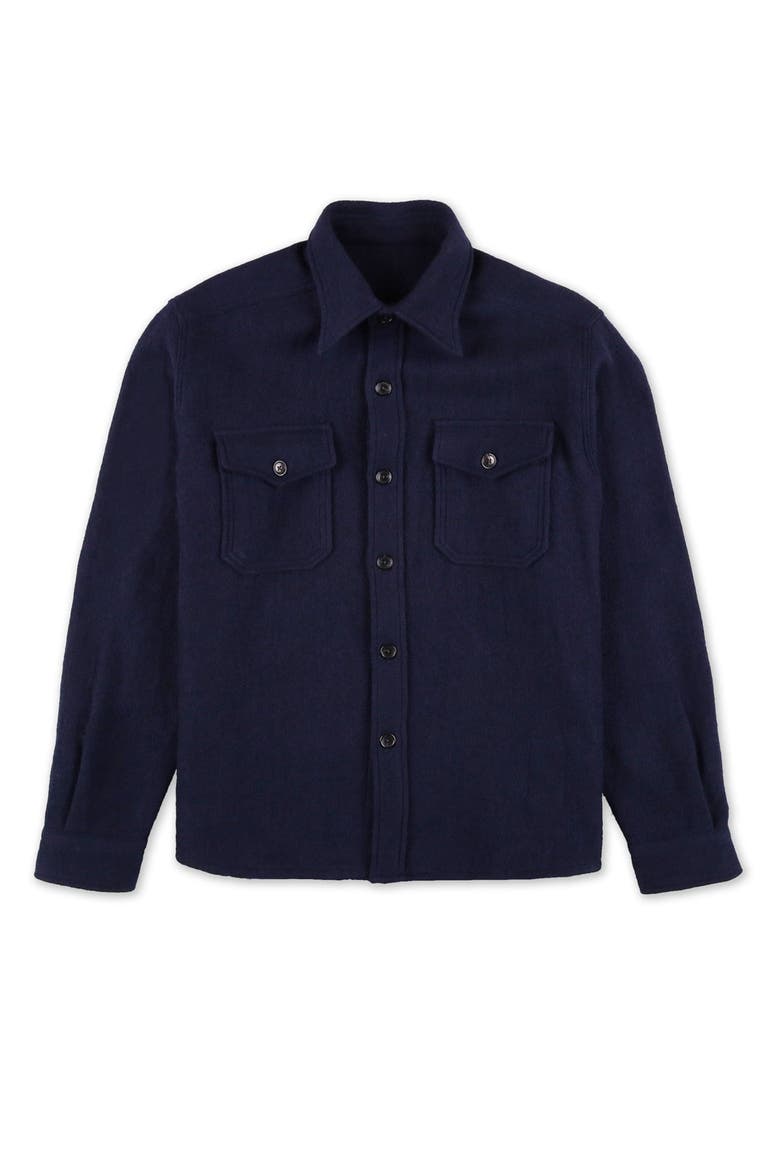 Kenny Wool Overshirt, Main, color, NAVY