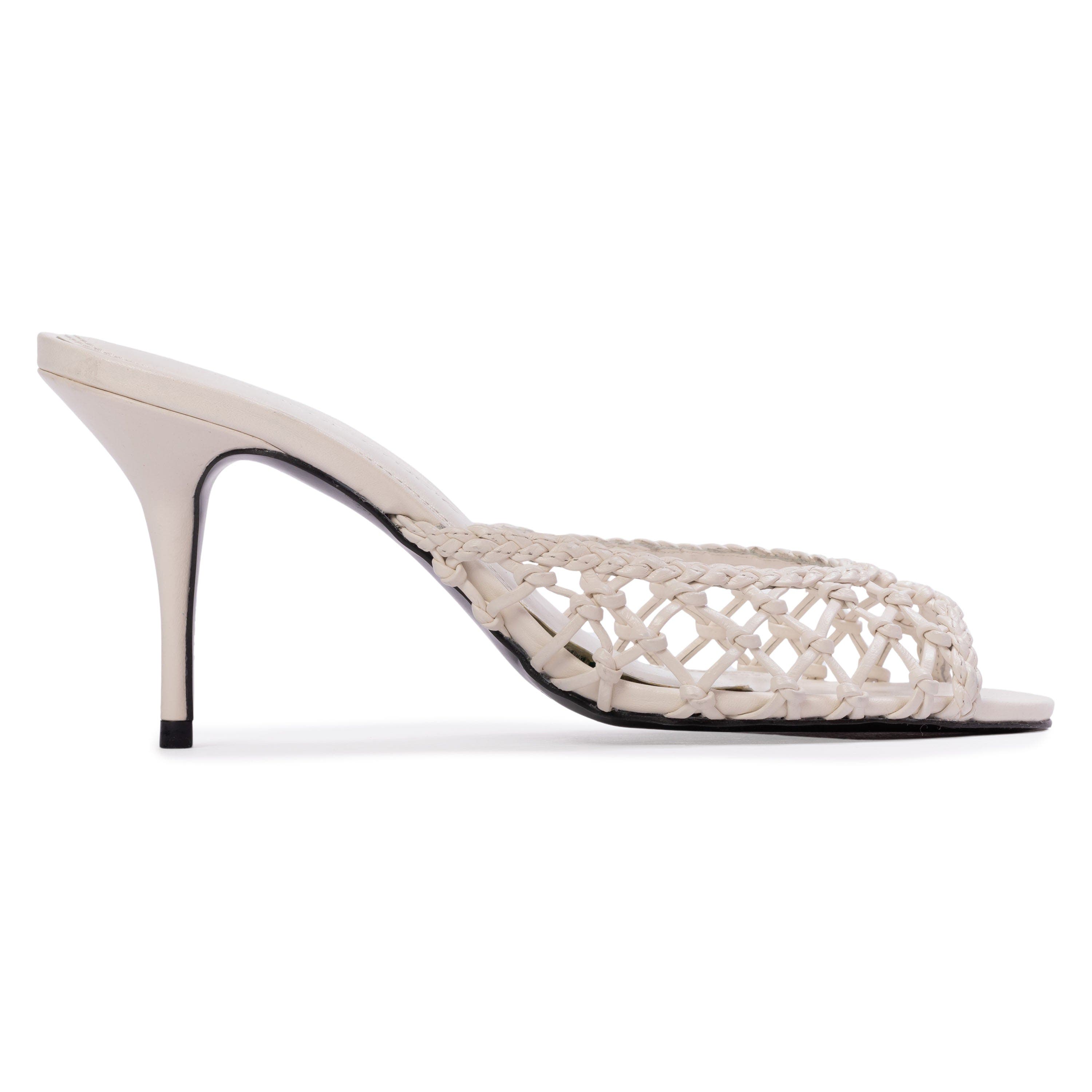 BLACK SUEDE STUDIO Peach 80 Mule, Main, color, Coconut Leather