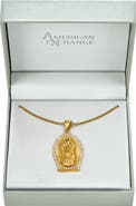 AMERICAN EXCHANGE Men's Holy Mary Pendant Necklace