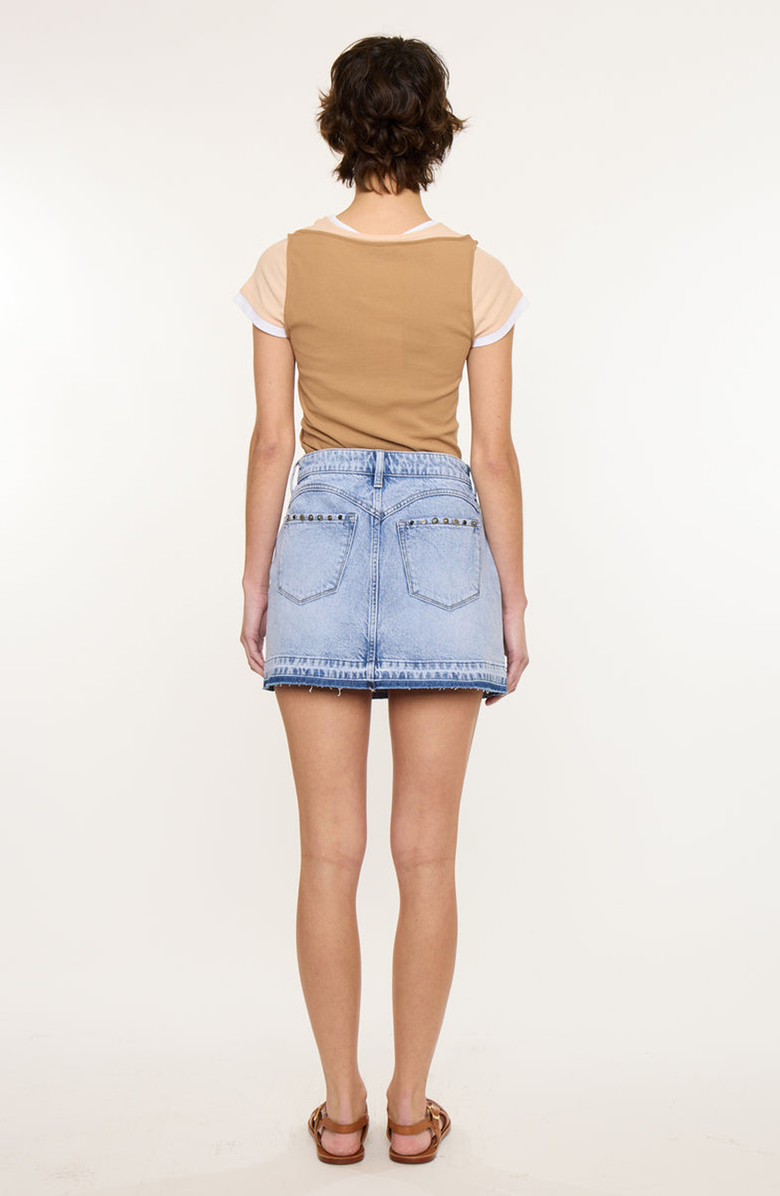 KanCan Mildred Mid Rise Western Skirt, Alternate, color, Medium Light