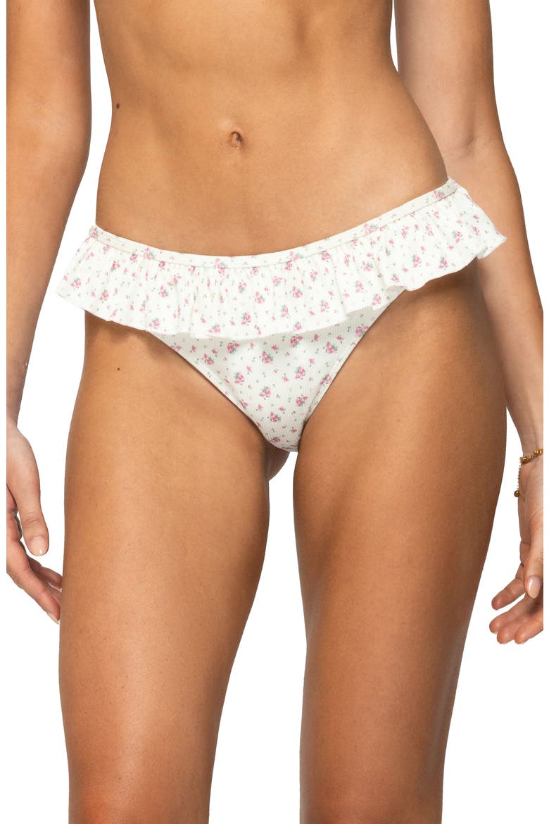 Amelia Ruffle Bikini Bottoms, Main, color, WHITE