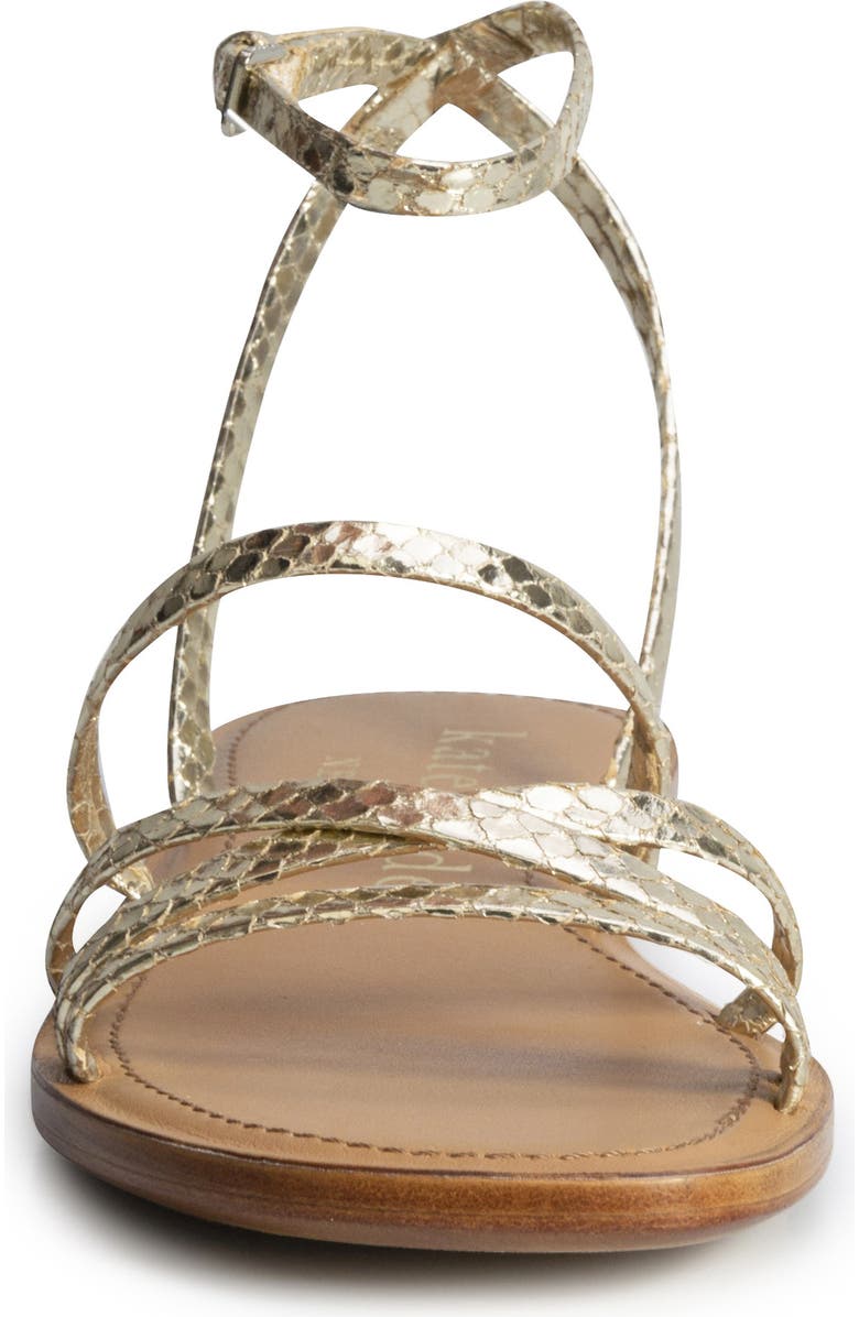 Kate Spade New York cove metallic snakeskin embossed sandal, Alternate, color,