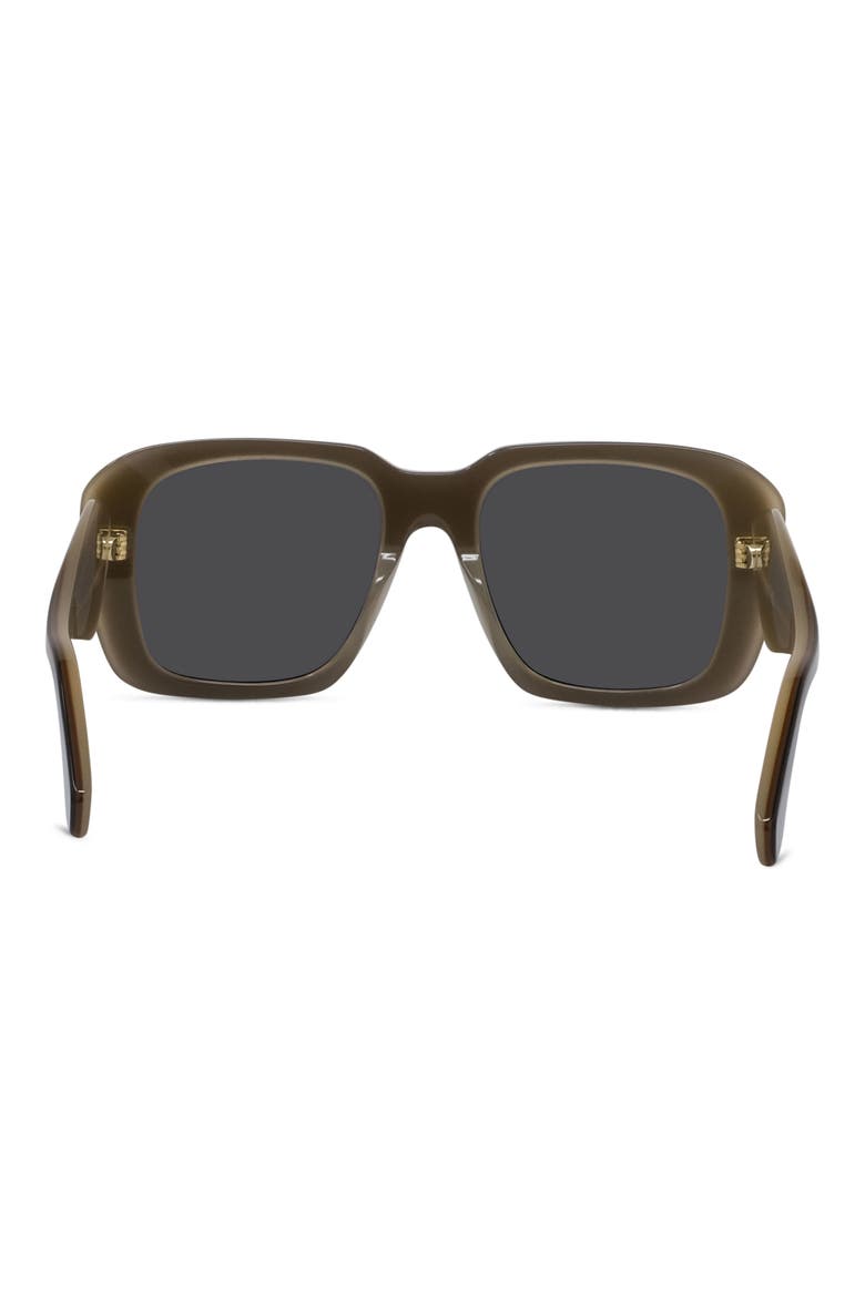 Signature 53mm Square Sunglasses, Alternate, color, SHINY BLACK / SMOKE