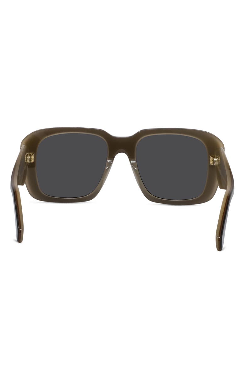 Loewe Signature 53mm Square Sunglasses, Alternate, color, Shiny Black / Smoke