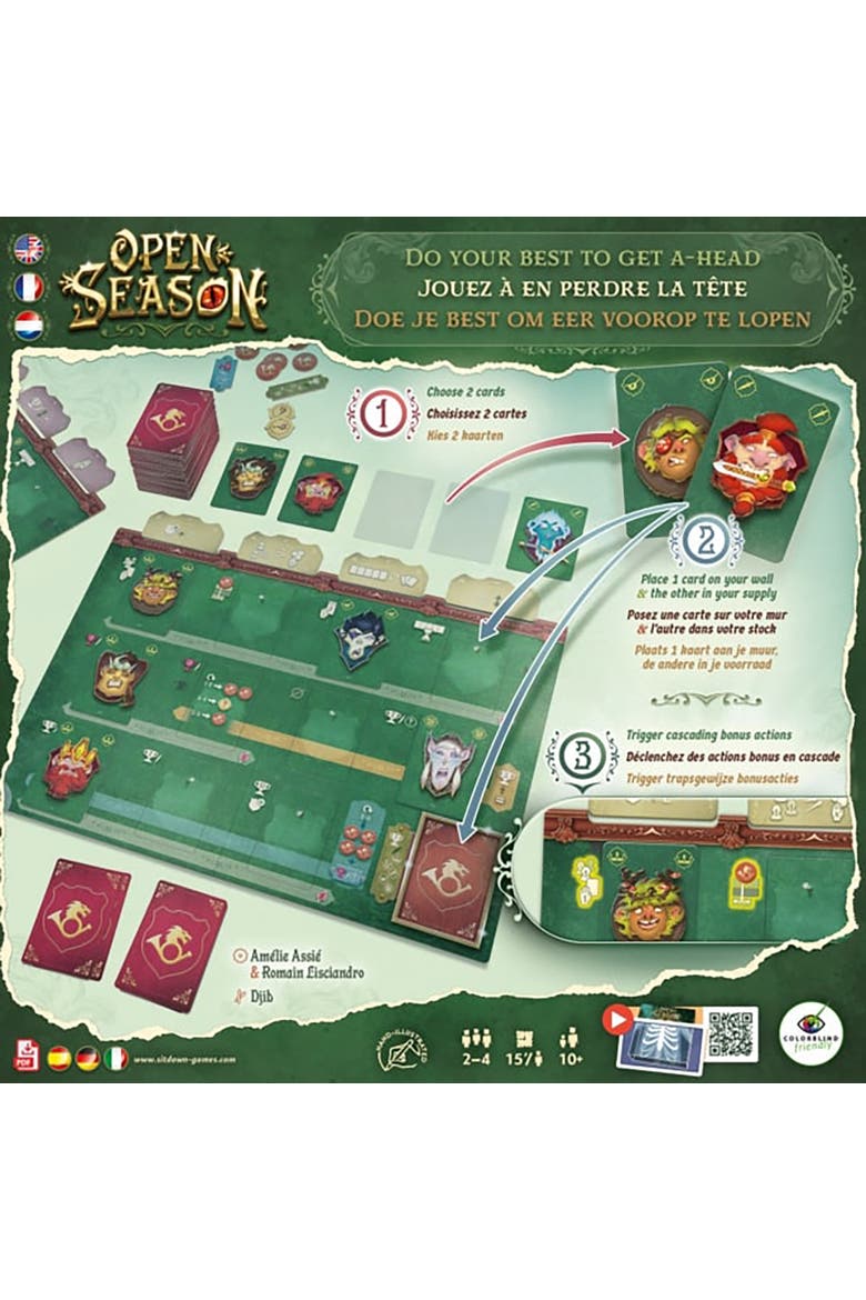 Open Season Strategy Board Game, Ages 10+, Alternate, color, Multicolored