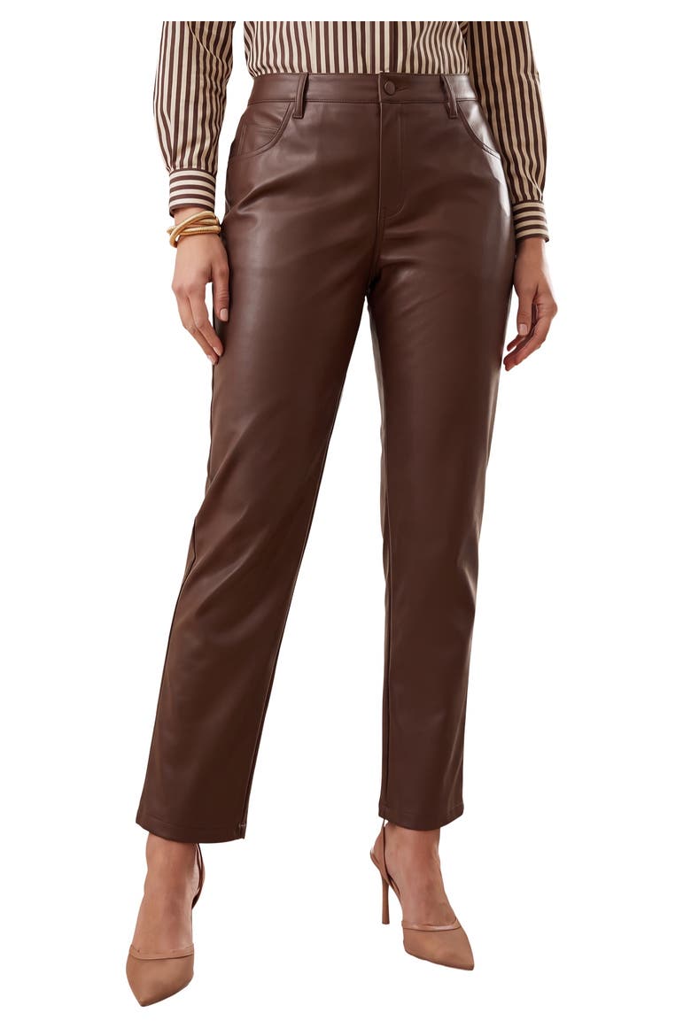Bi-Stretch Wide Leg Pant, Main, color, RICH BROWN