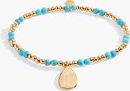 A Littles & Co Birthstone A Little Bracelet in Gold-Tone Plating