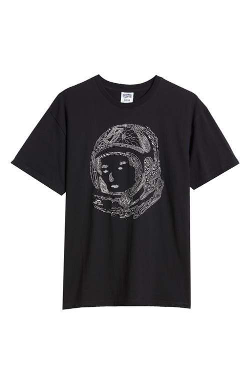 Billionaire Boys Club Helmet Head Embroidered Cotton Graphic T-shirt In Black