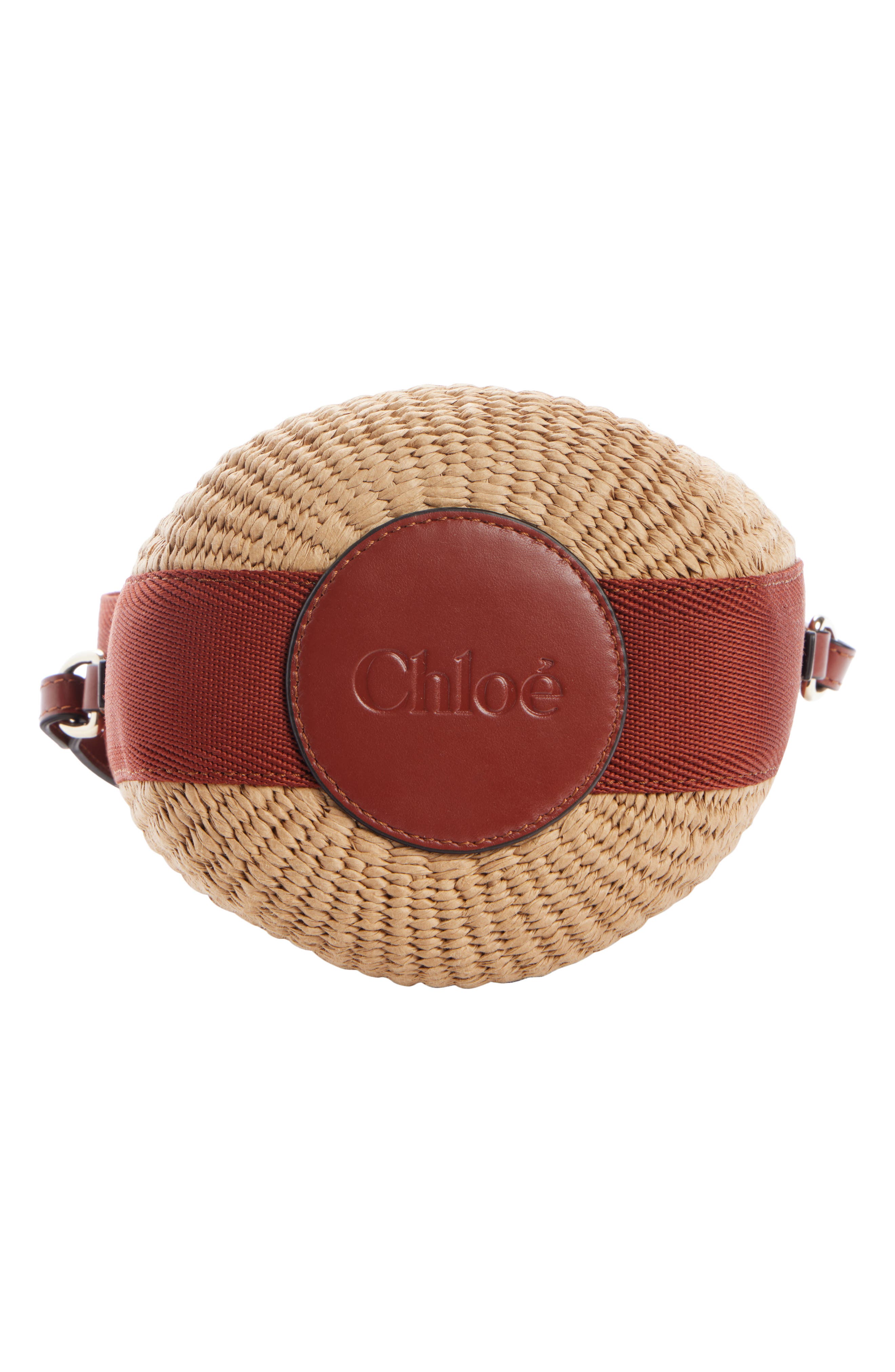 Chloé Small Horse Medal Basket Bag, Alternate, color, 