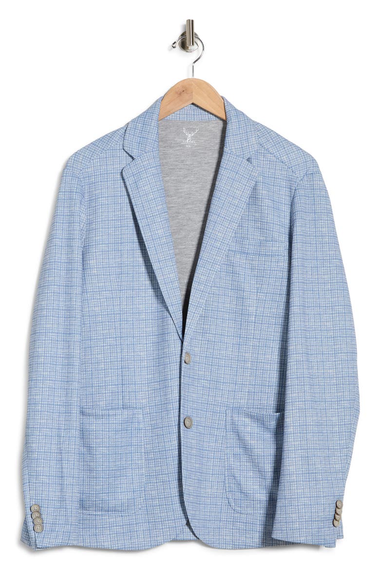 Stretch Knit Patterned Blazer, Alternate, color, SKY