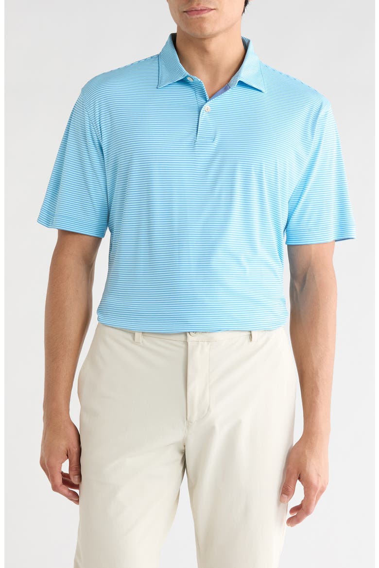Stripe Featherweight Performance Polo, Main, color, SEAPORT BLUE