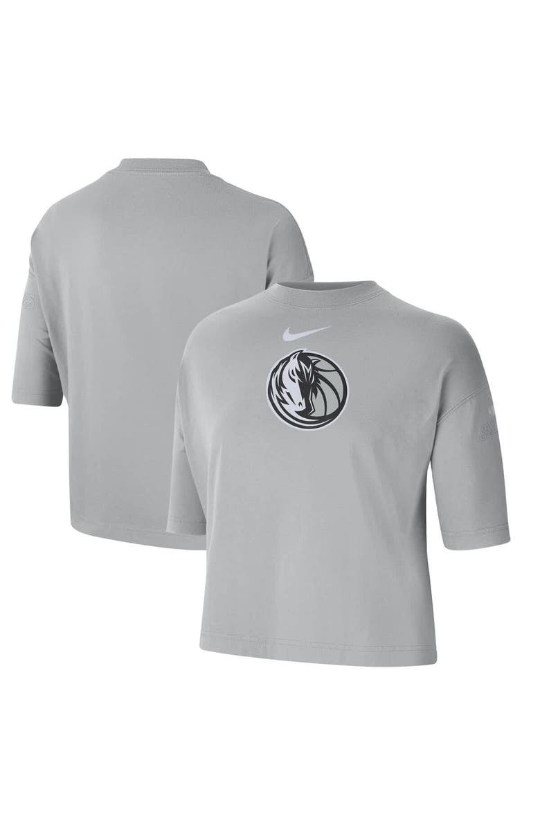 Nike Women's Nike Silver Dallas Mavericks 2024/25 City Edition Courtside Boxy T-Shirt, Main, color, 