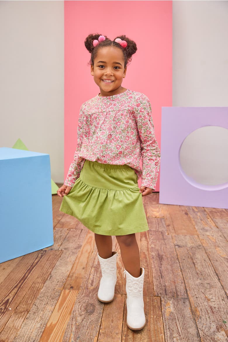Kids' Floral Lisle Top, Alternate, color, Recoleta Floral Rose